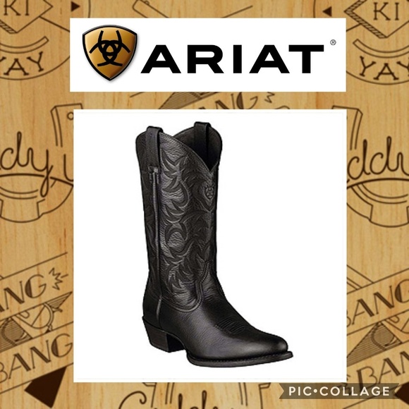 Ariat Other - 🍁SALE🍁 Ariat Heritage Black Leather Cowboy Boots
